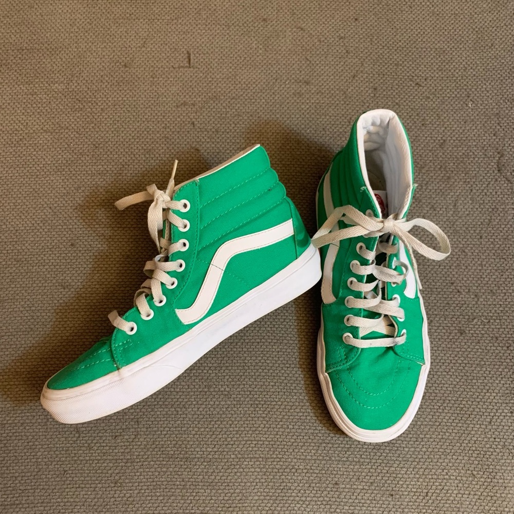 Size 8 green vans hightops